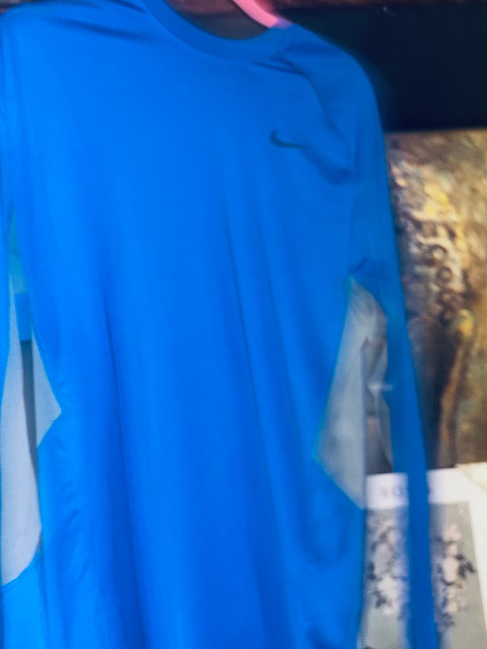 Nike Men’s Long-Sleeve Performance Tee - Bright Blue